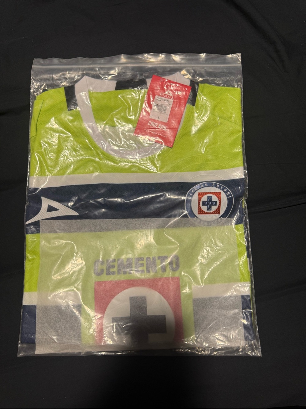 Cruz Azul Neon Yellow & Navy Soccer Jersey